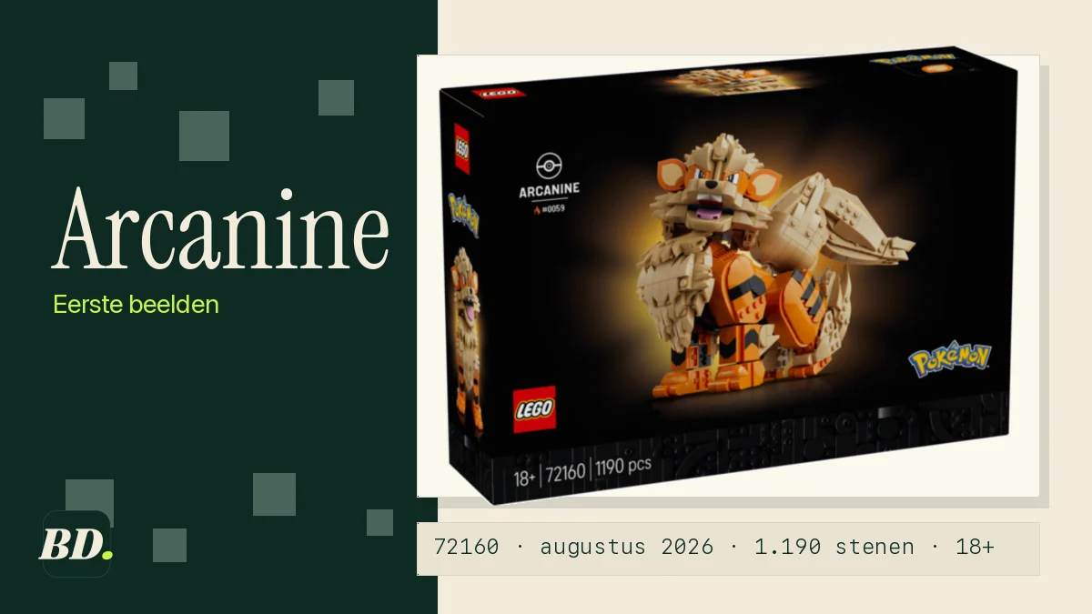 BricksDeal dossierplaceholder voor LEGO Pokémon Arcanine 72160 met vroege release-informatie
