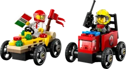LEGO 60458 Pizza vs. Fire Truck Race Car Pack