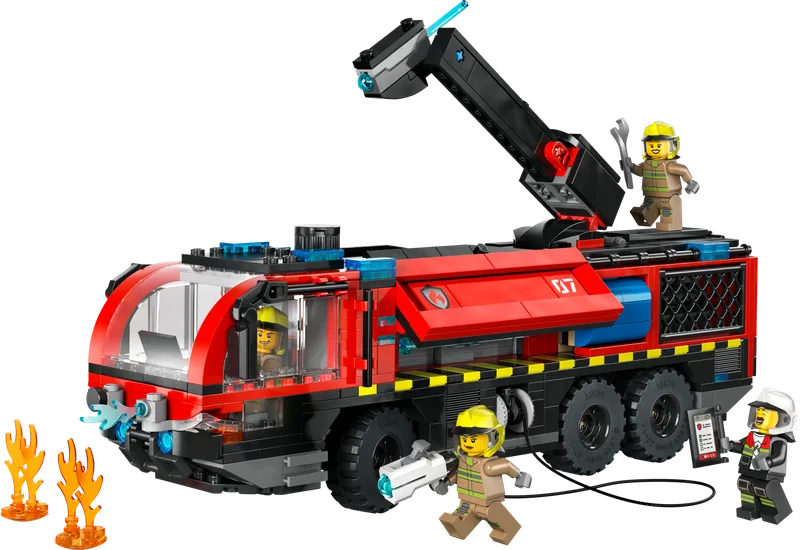 LEGO 60499 Airport Fire Truck productafbeelding voor de gids LEGO Sinterklaas cadeaus 2026: schoen, surprise en pakjesavond