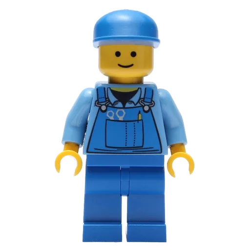 Medium Blue Torso (Blue Overall, Blue Cap)