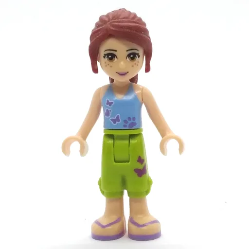 Mia (Medium Blue Top, Lime Shorts)
