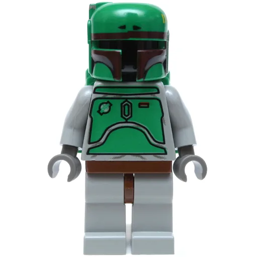Boba Fett (Helmet and Jetpack, Light Gray Armor, Plain Legs)