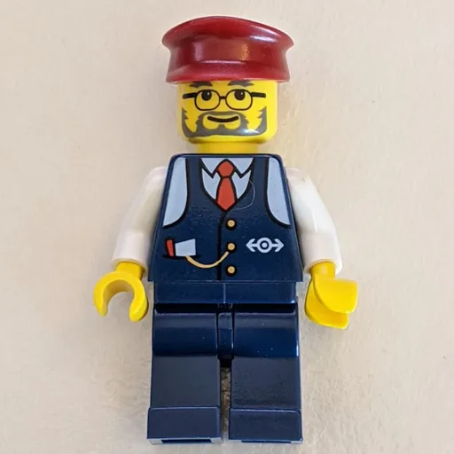 Conductor (Dark Blue Jacket, Dark Blue Legs, Dark Red Hat, Glasses)