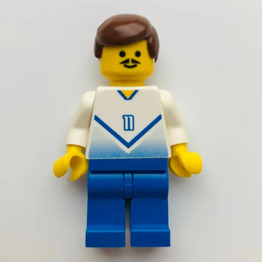 Soccer Player White Torso (Blue Legs #11)