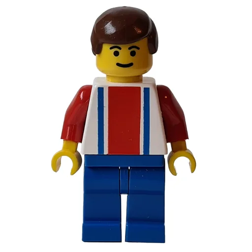 Soccer Player White Torso with Blue/Red Stripes (Blue Legs #11)