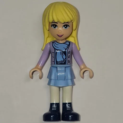 Stephanie (Lavender Jacket, Scarf, Light Aqua Skirt)