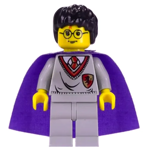 Harry Potter (Yellow Skin, Gryffindor Sweater with Crest, Violet Cape)