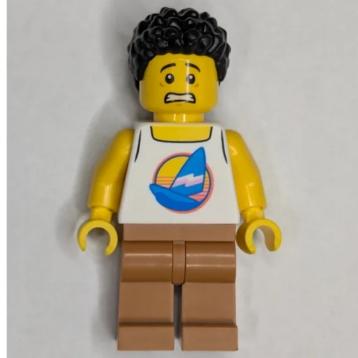 Man (White Vest, Medium Nougat Legs, Black Hair)