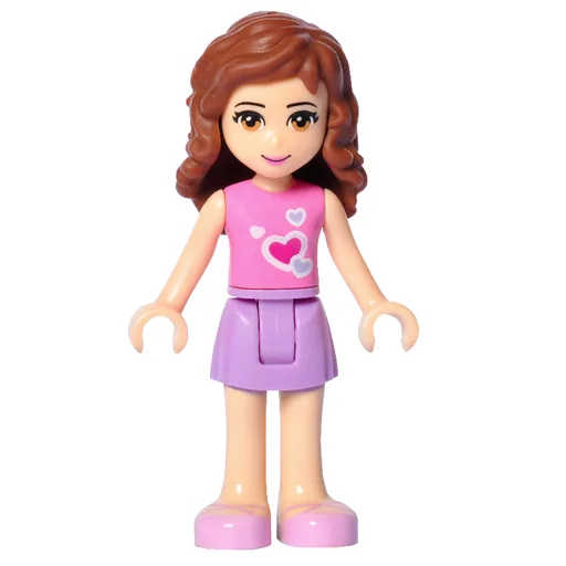 Olivia (Dark Pink Top, Medium Lavender Skirt)