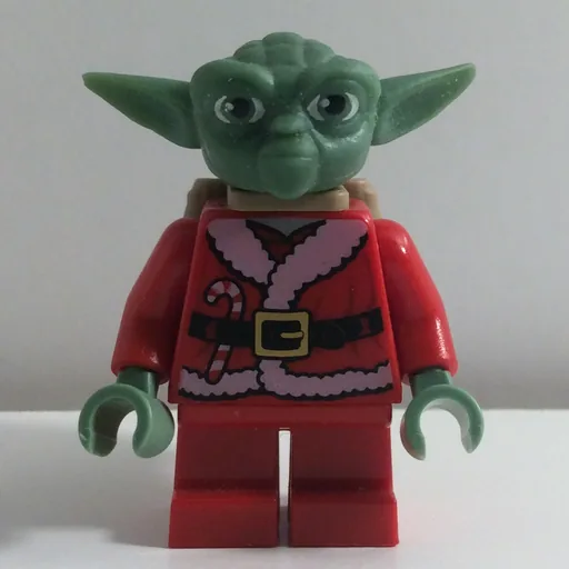 Yoda (Sand Green Head, Santa Outfit, Backpack)