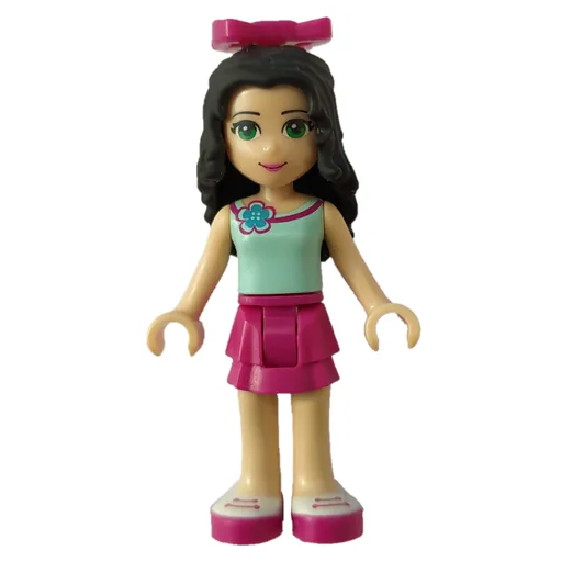 Emma (Light Aqua Top, Magenta Skirt)