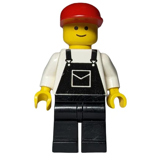 Man (Black Overalls, Red Cap (3626a Head))
