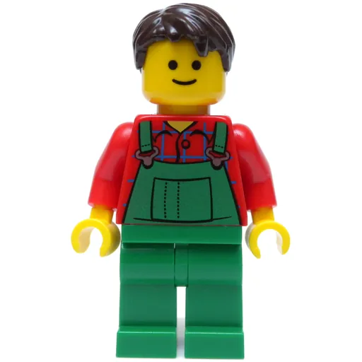 Farmer in Green Overalls