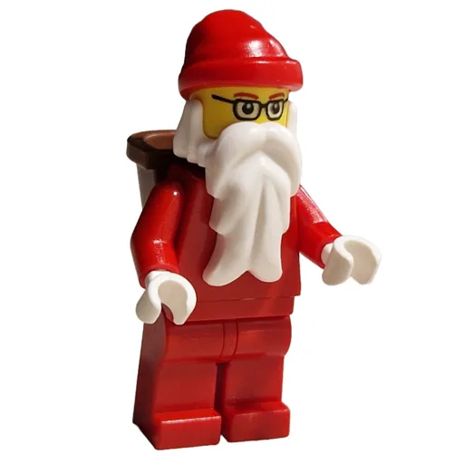 Santa (Plain Red with Back Basket, Glasses)