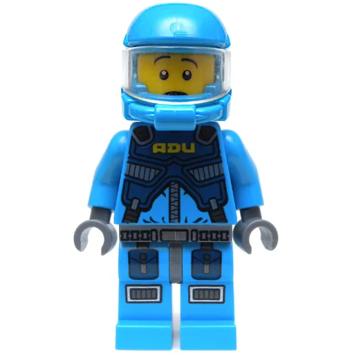 ADU Soldier (Snarl / Surprised, Dark Bluish Gray Hips)