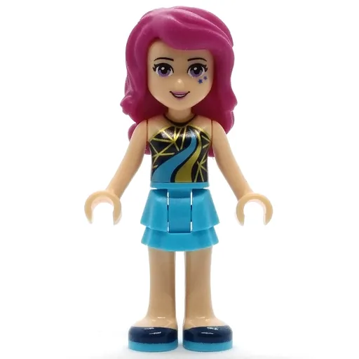 Livi (Black Top, Medium Azure Skirt)