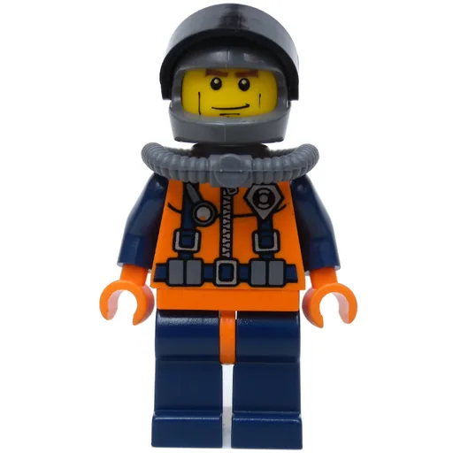 Coast Guard Diver (Orange Wetsuit with Coast Guard Badge, Dark Gray Helmet with Visor)