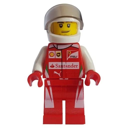 Race Driver (Red Torso, Red Legs, White Helmet, Ferrari 1)