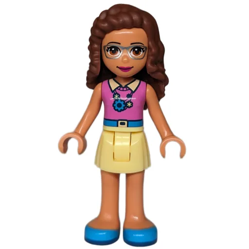 Olivia (Magenta Top, Bright Light Yellow Skirt)