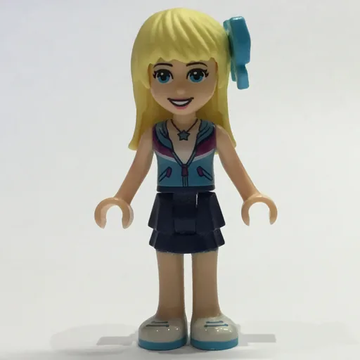 Stephanie (Azure Shirt, Dark Blue Skirt, Bow Tie)