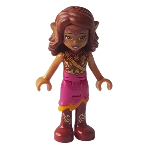 Azari Firedancer in Magenta and Gold Outfit with Belt over Torso