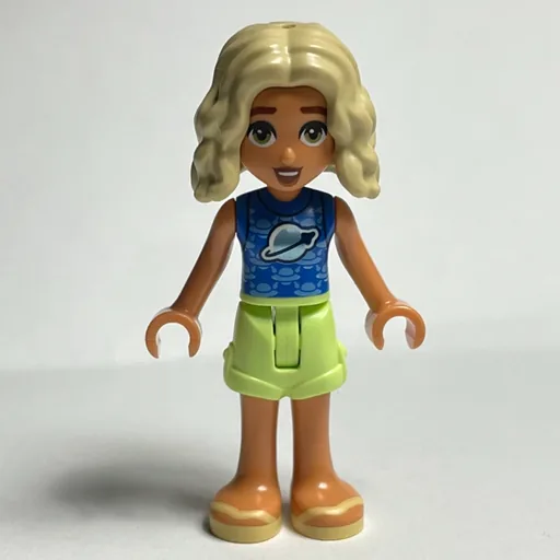 Nova (Blue Top, Tan Shorts)