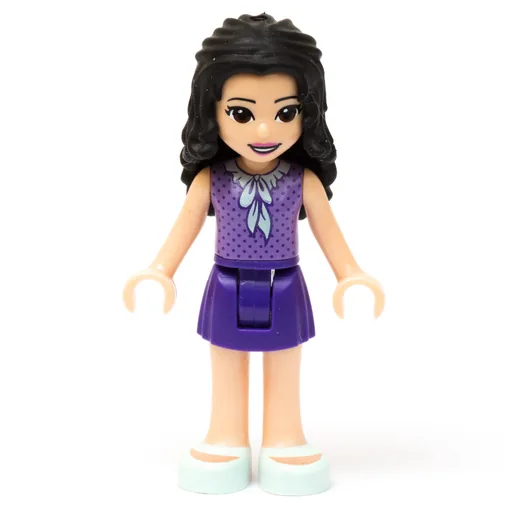 Emma (Medium Lavender Dotted Top, Dark Purple Skirt)
