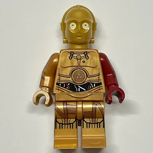 C-3PO (Pearl Gold, Colorful Wires, Printed Legs, Dark Red Left Arm)