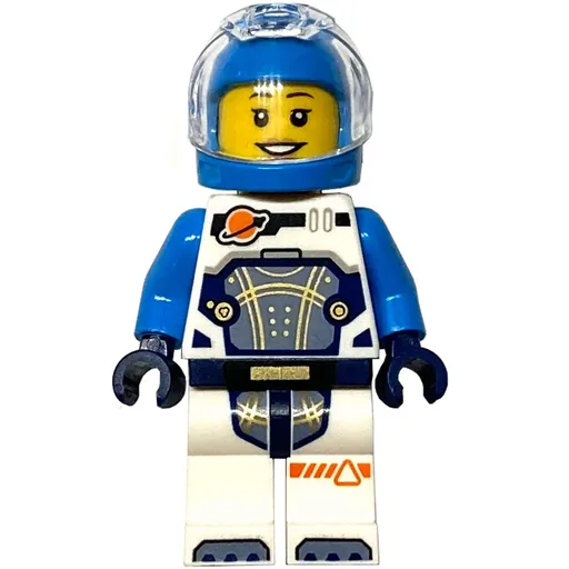 Astronaut (White and Dark Blue Spacesuit, Dark Azure Helmet, Earpiece)