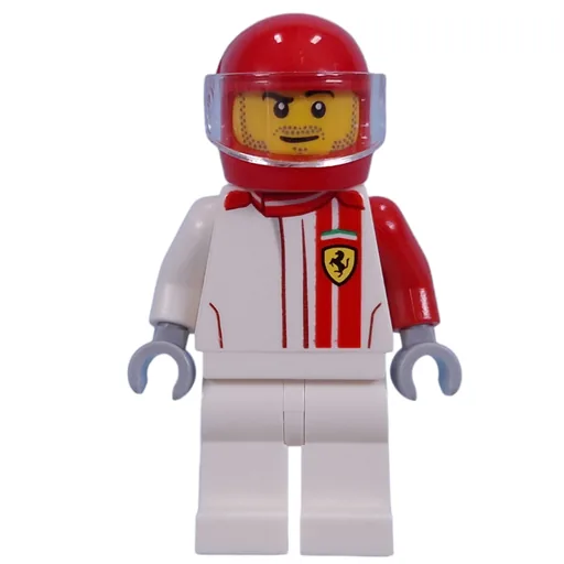 Race Driver (White Torso, White Legs, Red Helmet, Ferrari)