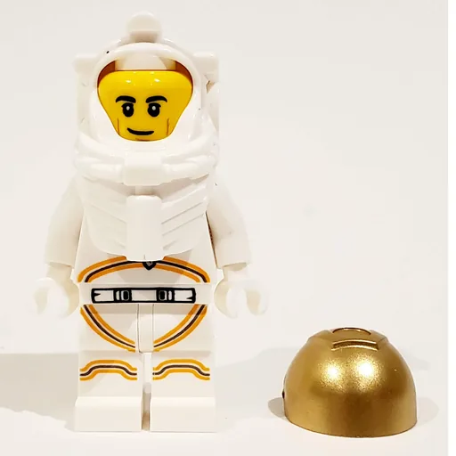 Astronaut (White Torso and Legs, Orange Trim, Smirk, Black Eyebrows)
