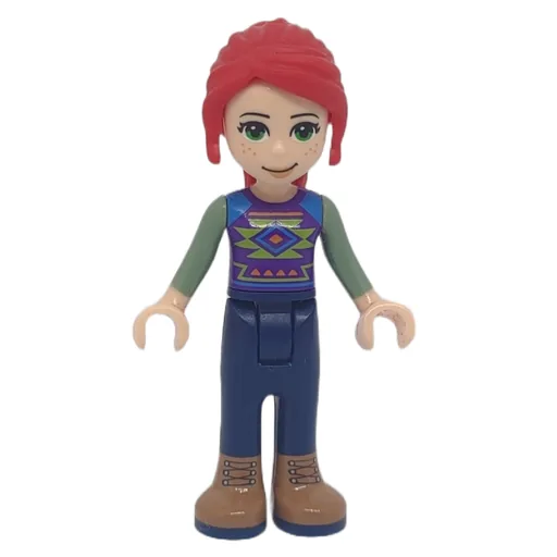 Mia (Christmas Sweater, Dark Blue Trousers)