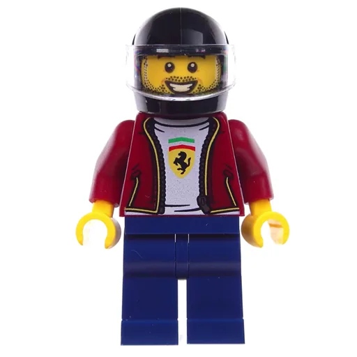 Race Driver (Dark Red Torso, Dark Blue Legs, Black Helmet)
