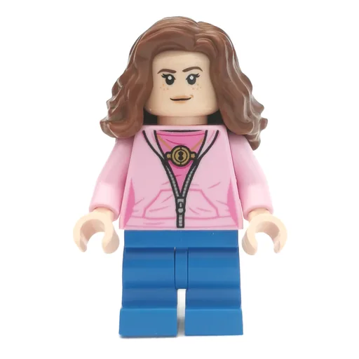 Hermione Granger (Bright Pink Hoodie over Dark Pink Shirt with Time Turner, Medium Legs)