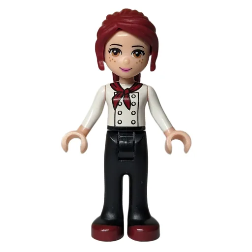 Mia (White Chef Jacket, Black Pants)