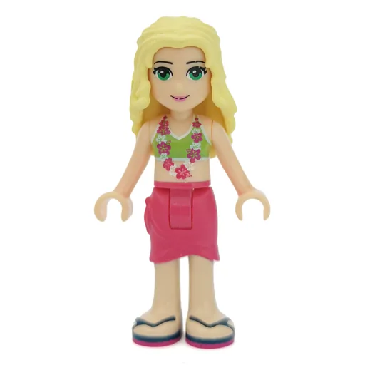 Isabella (Lime Bikini, Magenta Skirt)