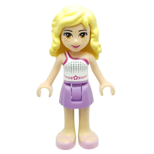 Naya (White Top, Medium Lavender Skirt)