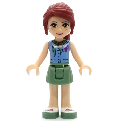 Mia (Medium Azure Shirt, Sand Green Skirt, Veterinarian)