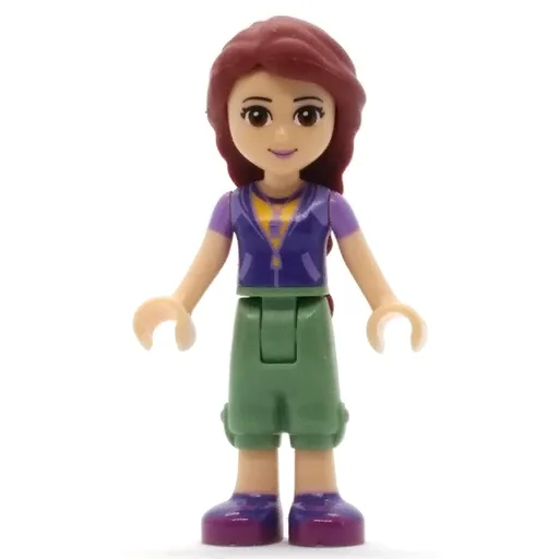 Joy (Magenta Vest, Sand Green Trousers)