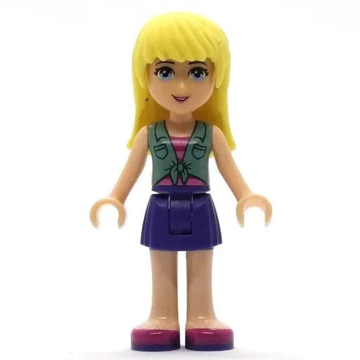 Stephanie (Sand Green Vest, Dark Purple Skirt)