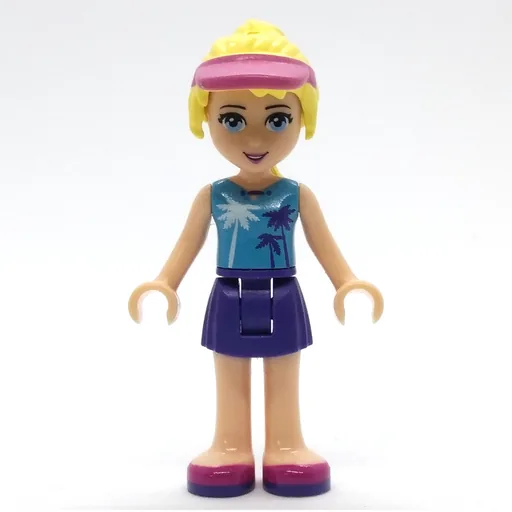 Stephanie (Medium Azure Top, Dark Purple Skirt)