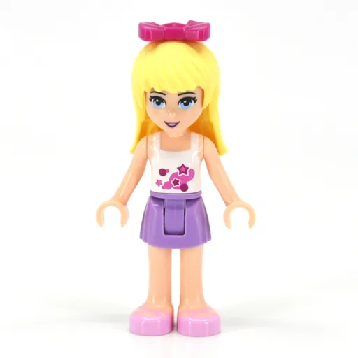 Stephanie (White Top, Medium Lavender Skirt)