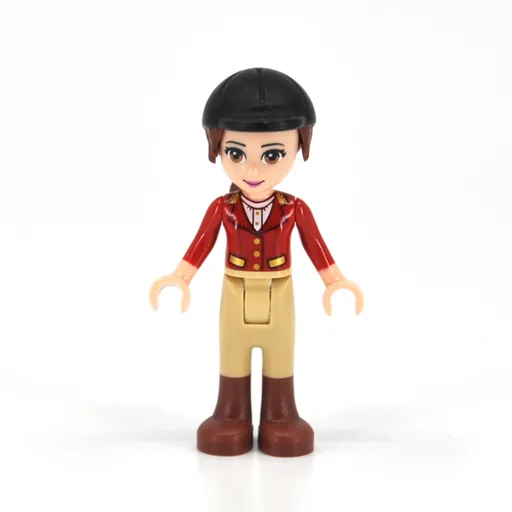 Olivia (Red Jacket, Tan Trousers)