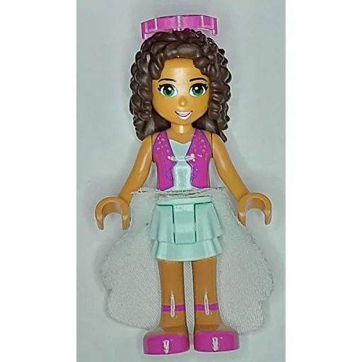 Andrea- Magenta Vest (Light Aqua Skirt)