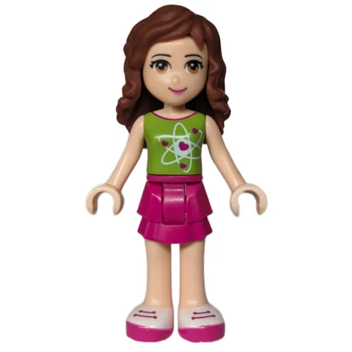 Olivia (Lime Top, Magenta Skirt)