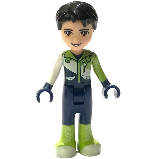 Nate (White/Lime Ski Vest, Dark Blue Trousers)