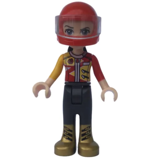 Vicky (Red/Yellow/Black Racing Suit, Red Helmet)