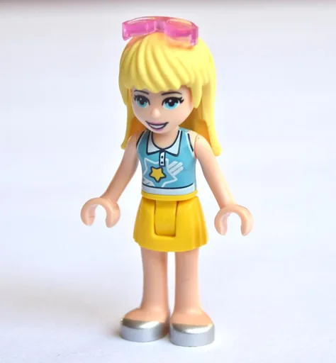 Stephanie (Medium Azure Top, Yellow Skirt)