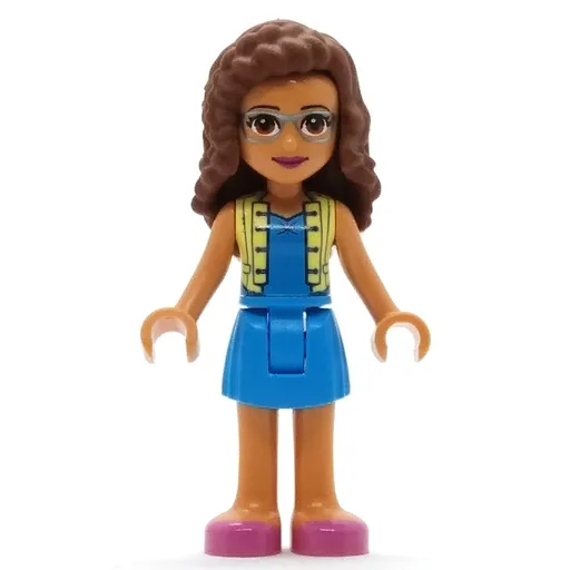 Olivia (Bright Light Yellow Jacket, Dark Azure Skirt)