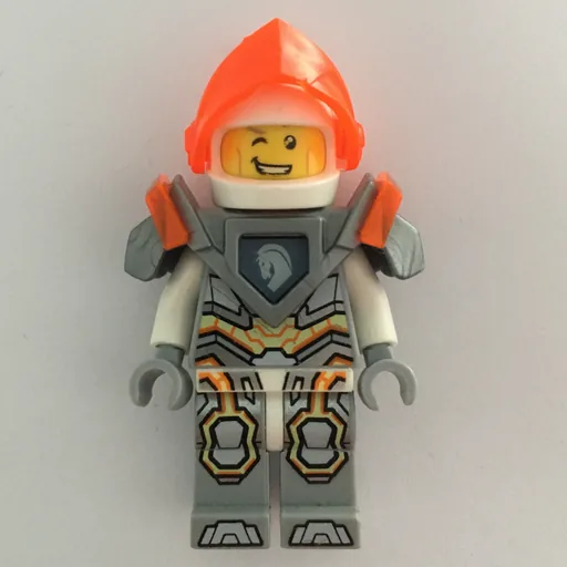 LEGO minifig Lance Richmond with Trans-Neon Orange Visor and Shoulder Armor (fig-003104)